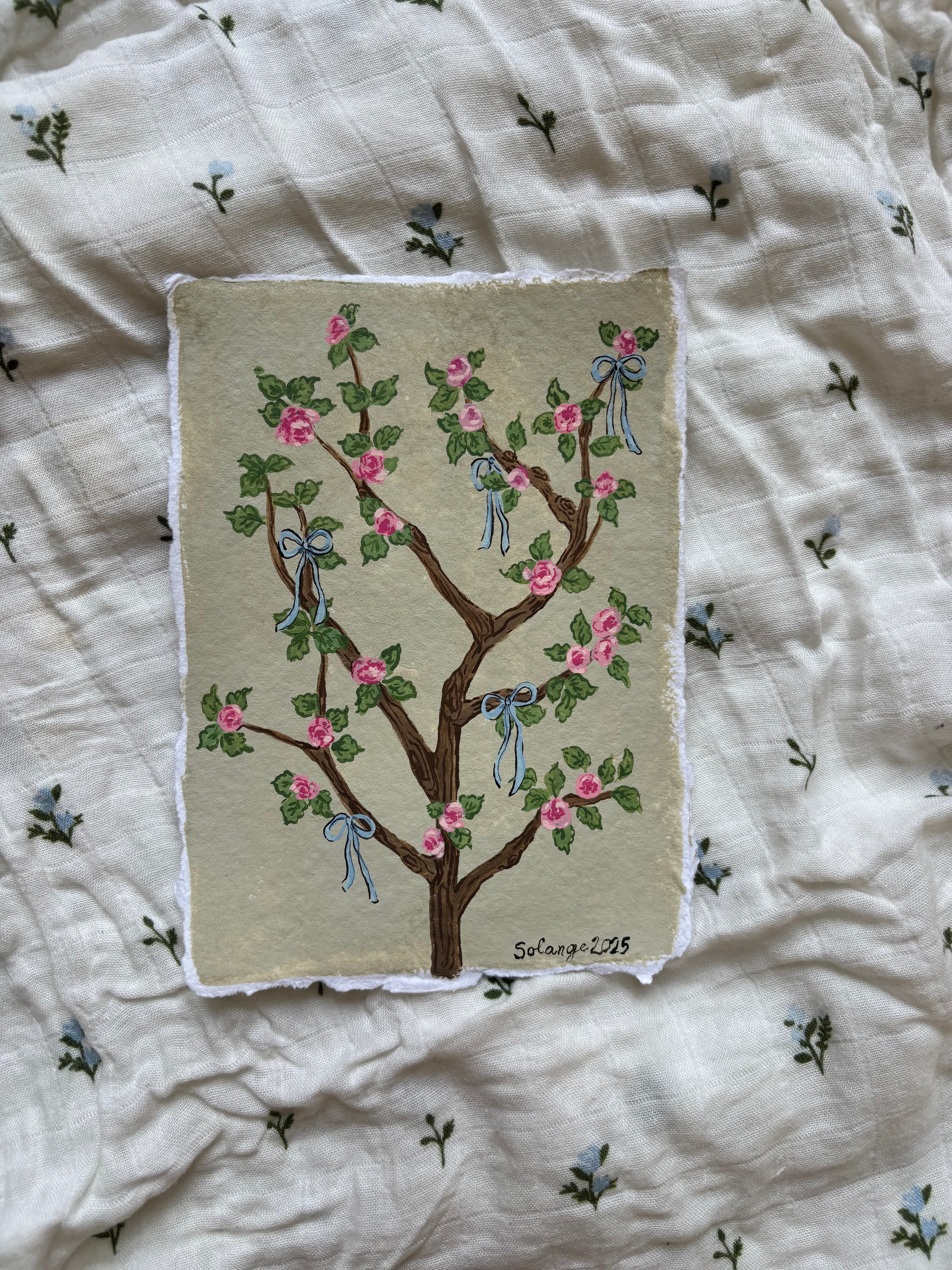 Oeuvre originale - rosier vintage