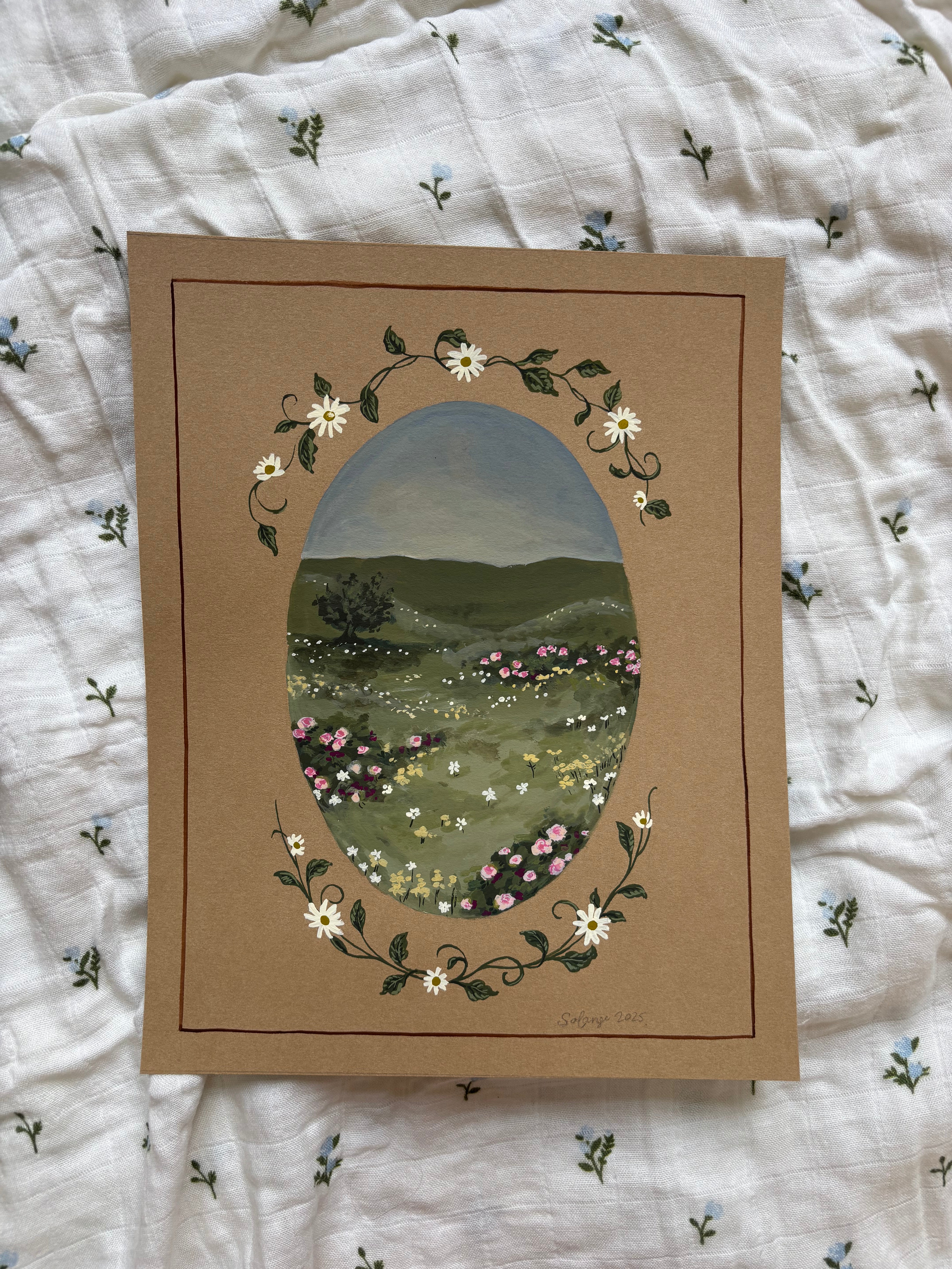 Oeuvre originale - Plaine florale