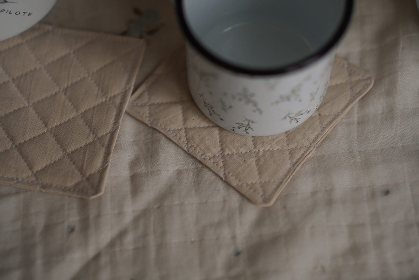 Natural cotton coaster