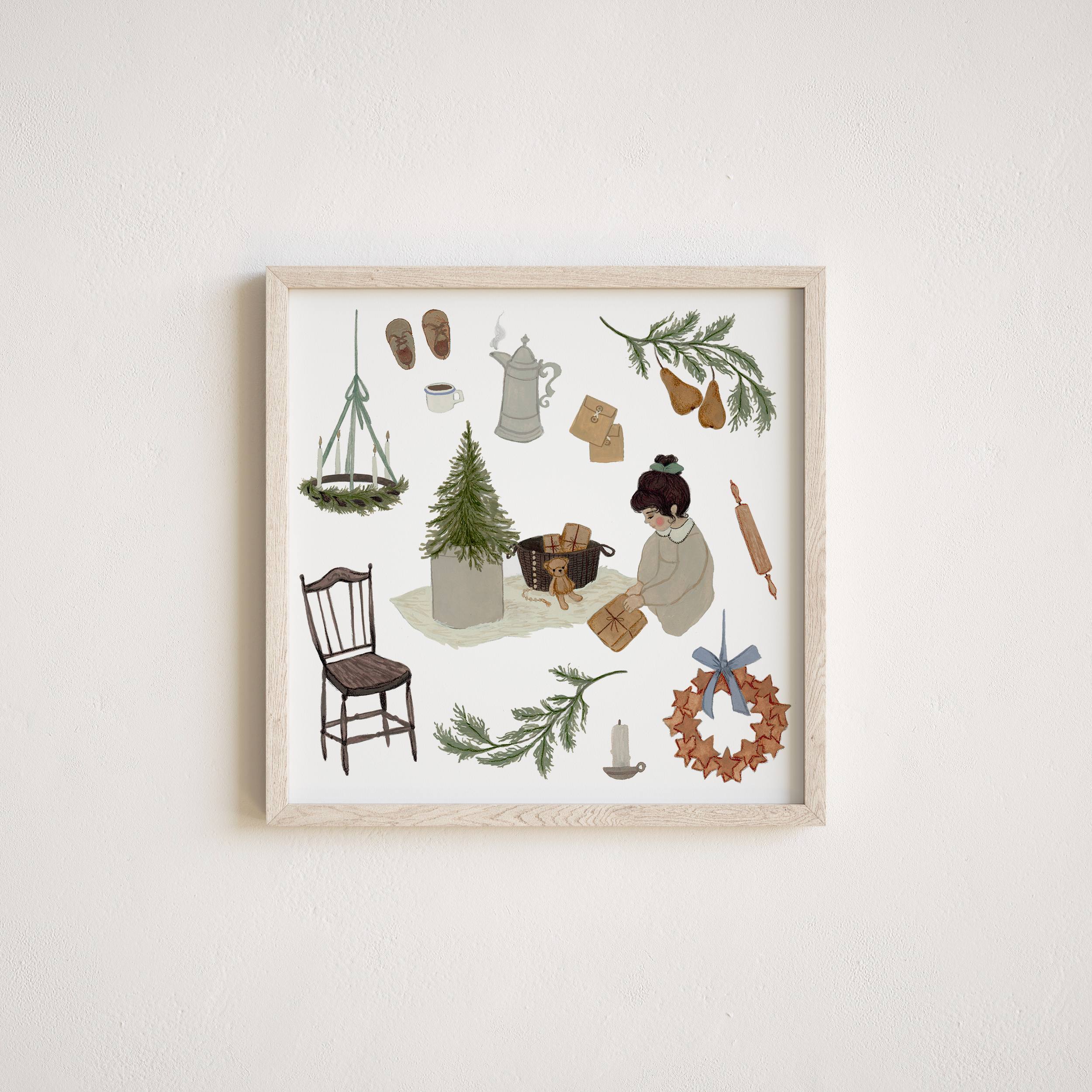 Scandinavian Christmas 6x6 inches