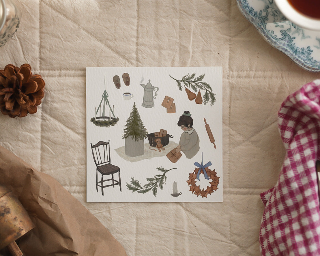 Scandinavian Christmas 6x6 inches